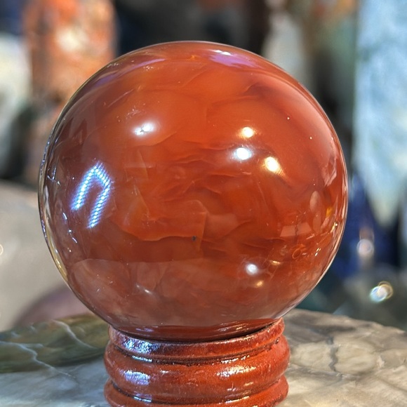 Carnelian Crystal Sphere! - Picture 5 of 6